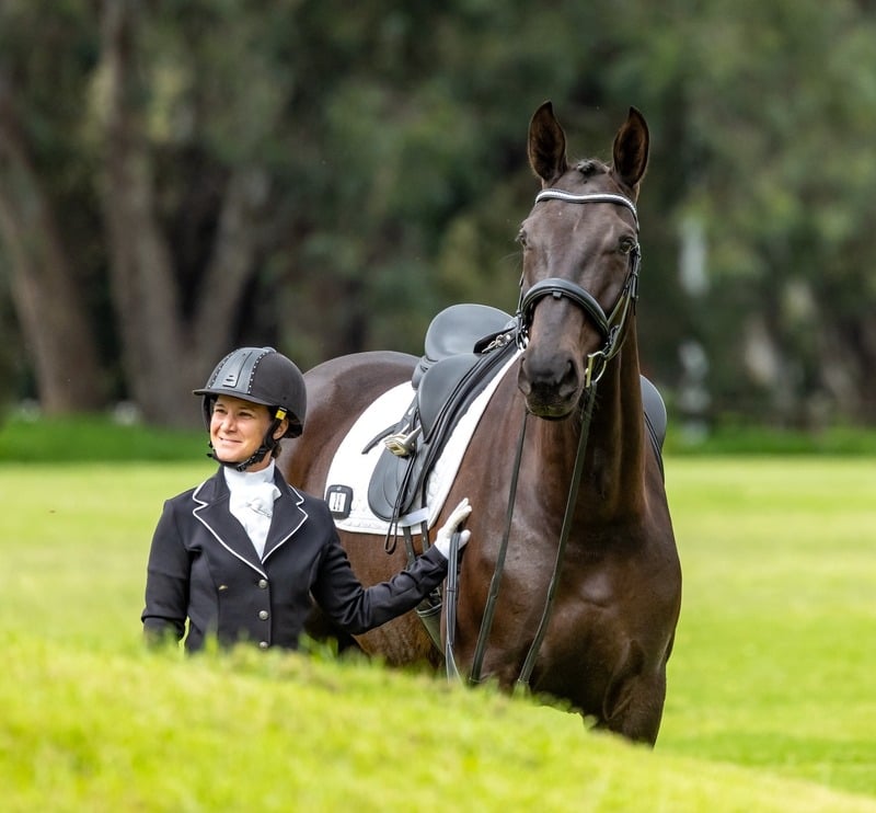 Katrin riding Kalimna Luther, known as Lex
